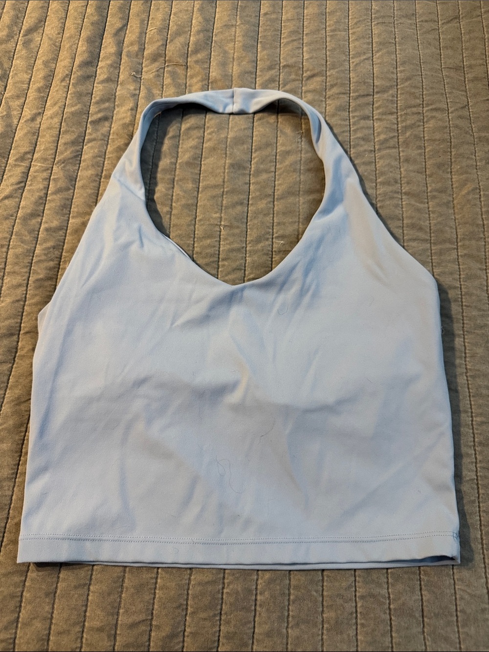 Source Unknown Light Blue Halter Lounge & Sleep Crop Top